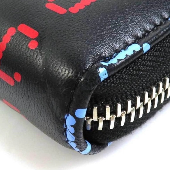 Authentic CHANEL Zip Around Long Wallet Black/ Multicolor Lambskin leather - Picture 11 of 15